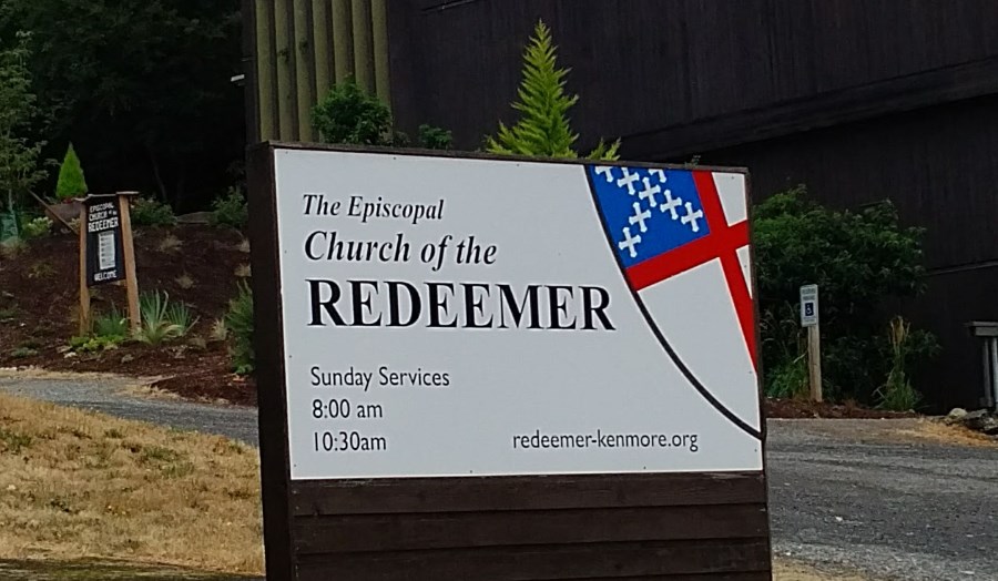 Redeemer lower entrance sign on 161st Street