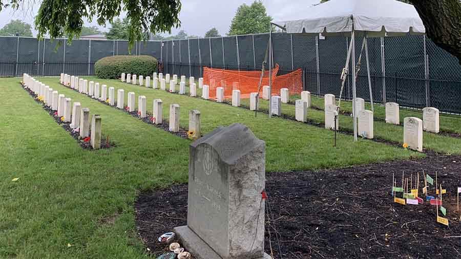 Native boarding school student graves at the Carlisle Indian Industrial School. Photo: Rodger Patience