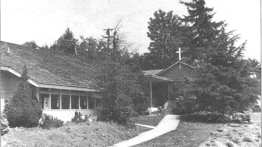 1952 building when completed and parish hall.