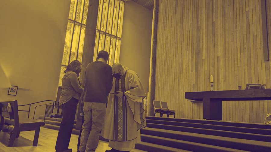 Receiving communion at Redeemer