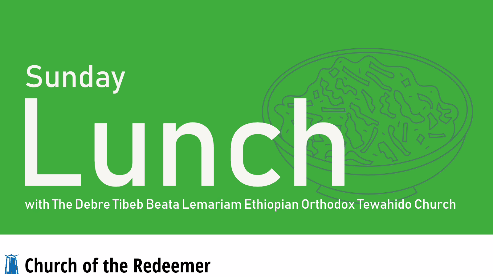 Enjoy lunch provided our Ethiopian siblings