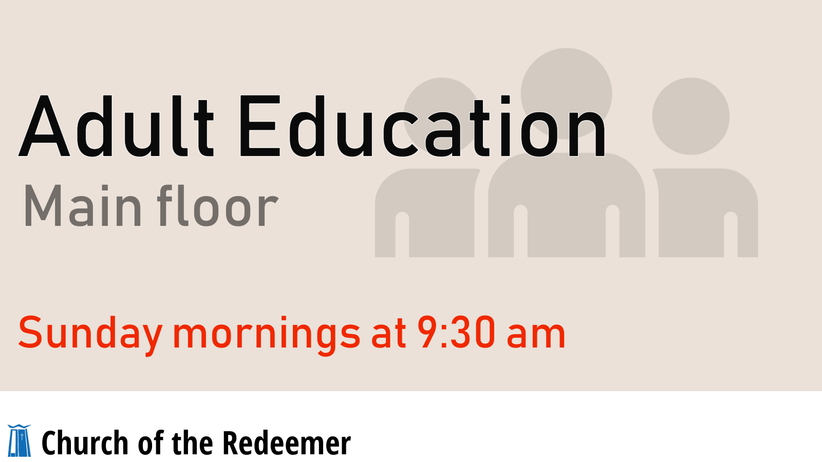Adult Education at Church of the Redeemer