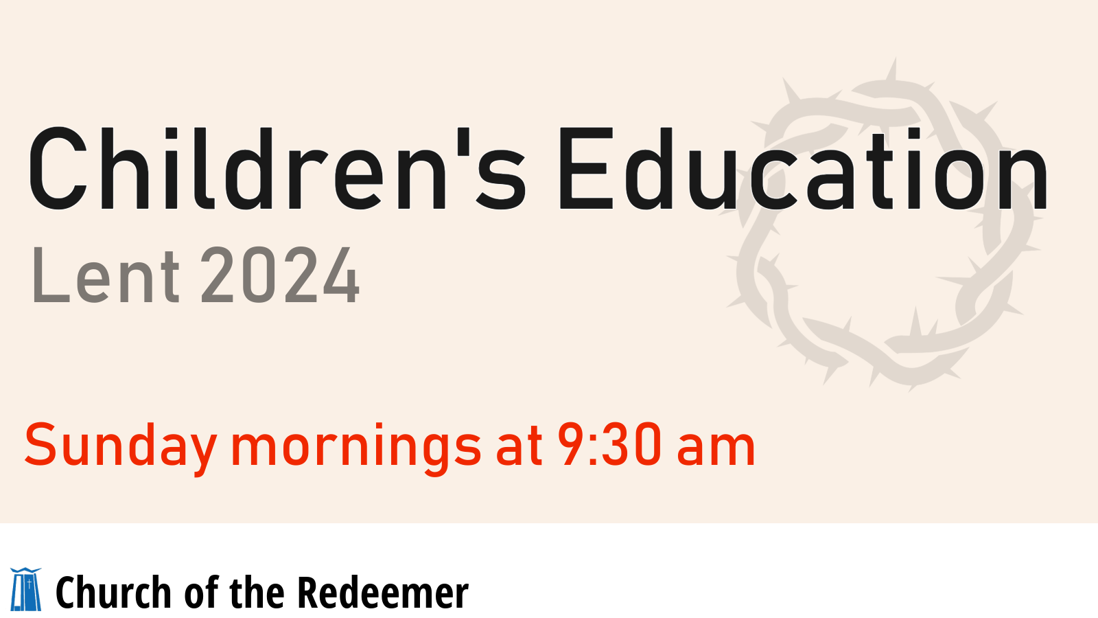 Children's Education for Lent 2024