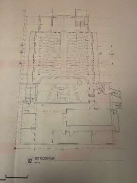 Floor plan of the entire second floor of St. Paul's Church.
