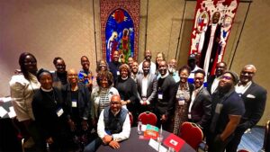 About 160 Episcopal and Anglican bishops, priests and deacons from across the African diaspora are gathered April 8-11, 2024, in Baltimore, Maryland, to discuss the conditions affecting Afro-Anglican ministry and witness at the triennial International Black Clergy Conference. Photo: Sandye Wilson.