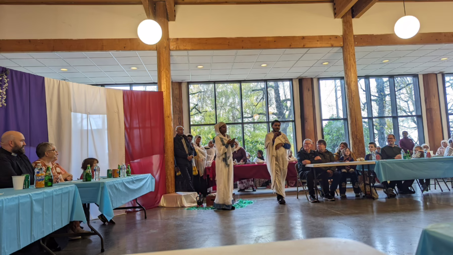 A part of the Ethiopian coffee ceremony.