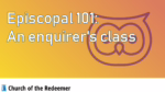 Episcopal-101: An-enquirers-class